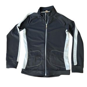 ALO Yoga Black and White Zip-Up Sweatshirt